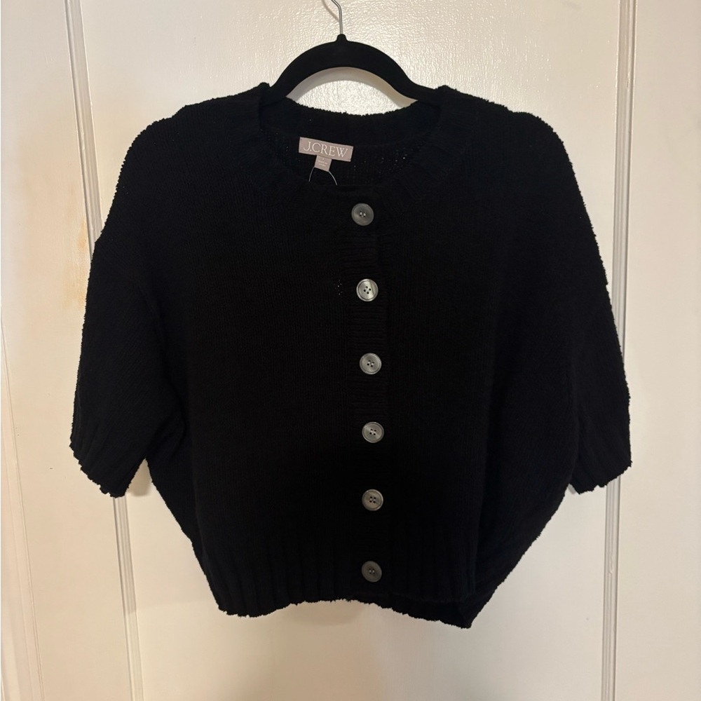 J. Crew Black Button-Up Cardigan